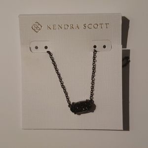 Kendra Scott Jewelry - Ever Gunmetal Pendant Necklace in Black Drusy Kendra Scott Jewelry - Ever Gunmetal Pendant Necklace in Black Drusy
